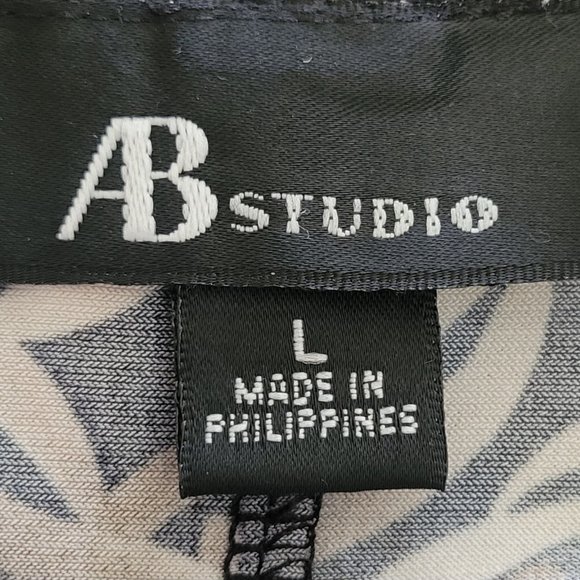 Vintage Faux Wrap Geometric Print Jersey Knit Dress Packable Travel Sz Large - Picture 10 of 11